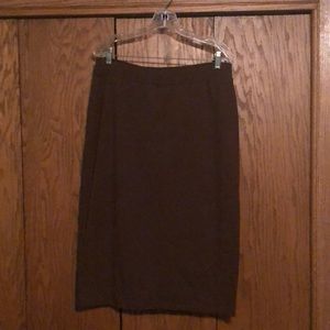 Kosher Casual Brown Pencil Skirt